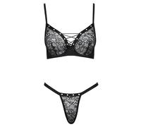 Cottelli Lingerie Femme Soutien-Gorge Set Noir 80C/M