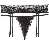 Cottelli LINGERIE String + Straps Noir L