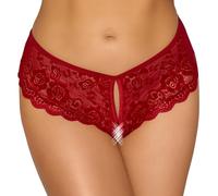 Cottelli LINGERIE Sündiger Slip Ouvert En Fleurs Haut Pas Attrayant Ouvert