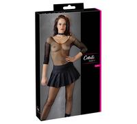 Cottelli PARTY - Mini-jupe sexy noire XL avec petite fermeture éclair