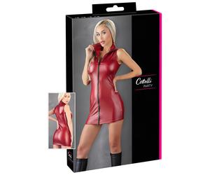 Cottelli Party - robe moulante zippée sans manches brillante - rouge - M