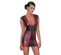 Cottelli PARTY Robe Rouge/Noir Avec Rayures Mini Robe Mattlook Profond