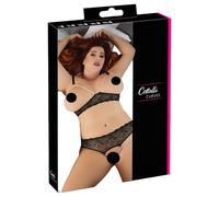 Cottelli Grande Taille - ensemble soutien-gorge perlé (noir) - XL