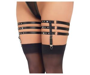 Cottelli - porte-jarretelles effet cuir - noir - L/XL