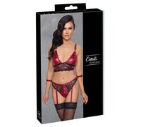 Cottelli Séduisant Lot : Bralette Et Straps-Slip Avec Sangles de Cheville