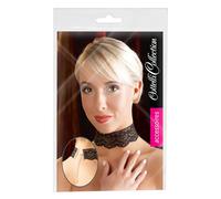 Cottelli - tour de cou en simili cuir et dentelle, accessoire de déguisement BDSM
