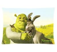 Cotton and Polyester two sides Zippered Bed Pillow pillowcase with Shrek pattern standard size 20