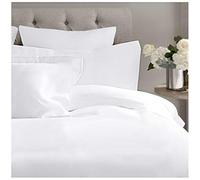 COTTON ARTean Parure de lit 90x190/200 cm coton bio Turia Blanc 3 pièces : housse de couette, 1 taie d'oreiller, drap housse certifié GOTS