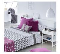 COTTON ARTean Parure de lit Triangle pour lit de 150 x 190/200. 50 % coton, 50 % polyester.