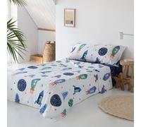 COTTON ARTean Rocket Parure de lit pour enfant - 90 x 190/200 - HYPOALLERGENICA