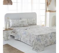 COTTON ARTean Underzy Parure de lit 4 pièces en satin de coton 200 fils Motif Équateur Multicolore 150 x 190/200 cm