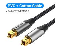 Cotton Cable 1m Vention-Câble audio optique numérique, liaison de charnière éventuelles DIF, câble coaxial pour amplificateurs, Blu-Ray, Xbox 360, PS4, barre de son ""Nipseyteko