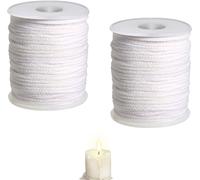 Cotton Candle Wick,2 Roll Of Woven Cotton Candle Wick,61 M Natural Candle Wick,Round Candle Wick,For Oil Lamps And Candles,Candle Making Diy.[W253]