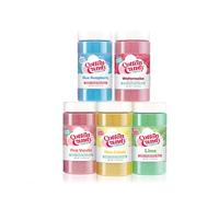 Cotton Candy Express Floss Sugar Lot de 150 pots en plastique de 325 ml de sucre dentaire en forme de citron vert, pastèque, pina colada, framboise bleue, vanille rose. À utiliser avec la machine de
