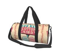 Cotton Candy - Sac de voyage rond de grande capacité avec plusieurs poches, léger et pliable pour salle de sport, week-end, voyages
