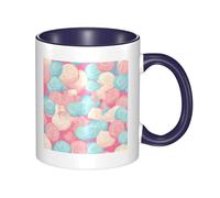 Cotton Candy Tasse à café en céramique bicolore 330 ml - Tasse à thé classique, tasse cadeau, passe au micro-ondes, au bureau et à la maison