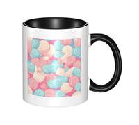 Cotton Candy Tasse à café en céramique bicolore 330 ml - Tasse à thé classique, tasse cadeau, passe au micro-ondes, au bureau et à la maison