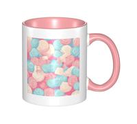 Cotton Candy Tasse à café en céramique bicolore 330 ml - Tasse à thé classique, tasse cadeau, passe au micro-ondes, au bureau et à la maison