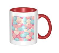 Cotton Candy Tasse à café en céramique bicolore 330 ml - Tasse à thé classique, tasse cadeau, passe au micro-ondes, au bureau et à la maison