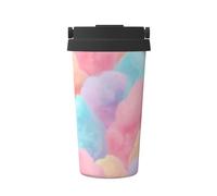 Cotton Candy Tasse à café isotherme en acier inoxydable pour eau chaude et froide Couleurs pastel