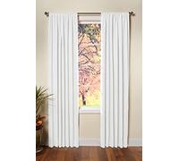 COTTON CRAFT - Lot de 2 Rideaux 100% Coton avec Pattes sur l'envers - 127 x 213 cm - Blanc - Élégance Classique pour Un Look épuré et Net - Chaque Panneau Mesure 127 cm de Large