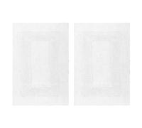 Cotton Craft Lot de 2 Tapis de Bain réversible 17 x 24 cm, 100% Pur Coton, Super Doux, en Peluche et Absorbant, Construction Lourde touffetée à la Main, entièrement réversible, Tapis recommandé