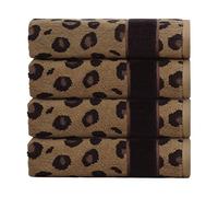 COTTON CRAFT Lot de 4 serviettes de toilette décoratives 100 % coton jacquard - Super douces, séchage rapide, absorbantes, entretien facile - 40,6 x 71,1 cm