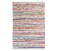 COTTON CRAFT Tapis Chindi en coton - Tapis bohème rustique - Tapis tissé à la main réversible en fil naturel recyclé - Pour salon, cuisine, entrée, cadeau d'intérieur - 50,8 x 81,3 cm - Multicolore
