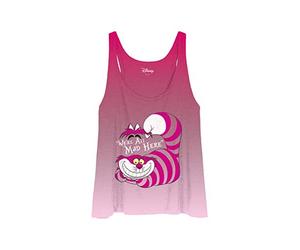 cotton division Alice Au Pays des Merveilles Le Chat du Cheshire - We're All Mad Here Femme Top Rose Clair M