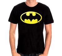 COTTON DIVISION Batman Logo T-Shirt, Noir, Large (Taille Fabricant: L) Homme