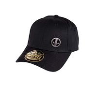 cotton division Deadpool Metal Badge Logo Unisexe Casquette Noir 100% Coton