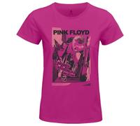 cotton division Legend Icon Officiel Pink Floyd imprimé T-Shirt pour Femme Col Ras du Cou Manches Courtes Coton Coupe régulière,Knebworth_Fushia,XXL