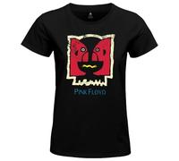 cotton division Legend Icon Officiel Pink Floyd imprimé T-Shirt pour Femme Col Ras du Cou Manches Courtes Coton Coupe régulière,Profils_Noir,L