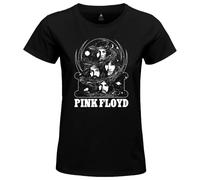 cotton division Legend Icon Officiel Pink Floyd imprimé T-Shirt pour Femme Col Ras du Cou Manches Courtes Coton Coupe régulière,Group Picture_Noir,XL