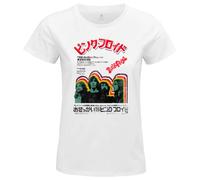 cotton division Legend Icon Officiel Pink Floyd imprimé T-Shirt pour Femme Col Ras du Cou Manches Courtes Coton Coupe régulière,Japan Color Band_Blanc,XXL