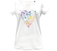 cotton division Looney Tunes « All Looney Tunes Rainbow » WOLOONETS089 T-Shirt Femme, Blanc, Taille XL
