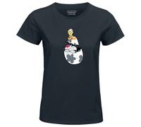 cotton division Looney Tunes « Catch Tweety & Sylvester with Eggs » WOLOONETS097 T-Shirt Femme, Navy, Taille S
