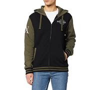cotton division MEHUNTXTD002 Sweatshirt à Capuche, Noir/Kaki, L Homme
