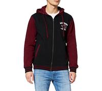 cotton division MENARUTTD011 Sweatshirt à Capuche, Noir/Bordeaux, XXL Homme