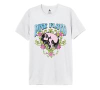 cotton division Men's T-Shirt Pink Floyd Pig Poster Print, White, Size S