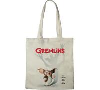 Cotton Division Officiel Gremlins Giszmo imprimés 100% coton |Réutilisable | Longue poignée | Voyages et achats |Sac fourre-tout 38 * 40 CM, Giszmo_Beige_1, Taille unique