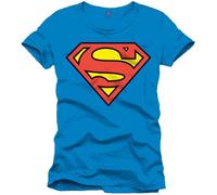 Superman Homme Superman Logo Classique T shirt, Bleu (Cobalt), S EU