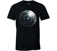 cotton division T Shirt Homme MECAPTMTS005 Captain Shield Silver T Shirt, Noir, M EU