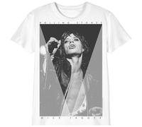 cotton division T-Shirt Unisex Enfant The Rolling Stone «Mick Jagger», Reference : BOROLLITS016, Blanc, Taille 14 Ans