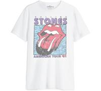 cotton division T-Shirt Unisex The Rolling Stone «American Tour '81», Reference : MEROLLITS009, Blanc, Taille XS