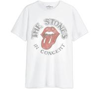 cotton division T-Shirt Unisex The Rolling Stone «in Concert», Reference : MEROLLITS008, Blanc, Taille XS