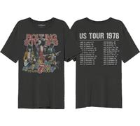 cotton division T-Shirt Unisex The Rolling Stone «US Tour 1978», Reference : MEROLLITS007, Anthracite Melange, Taille 3XL