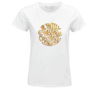 cotton division Willy Wonka « Circle Logo » WOWONKATS005 T-Shirt Femme, Blanc, Taille M