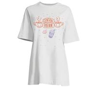 cotton division WOFRIENBT010 Chemise de Nuit, Blanc, L Femme