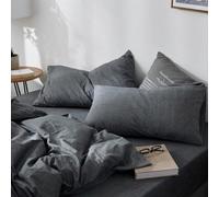 Cotton Duvet Cover Queen Size Gingham Stripe Design, Soft Striped Duvet Cover with Zipper Closure, Modern Comforter Cover for Bedroom, Guest Room & Dorm (H,2M)